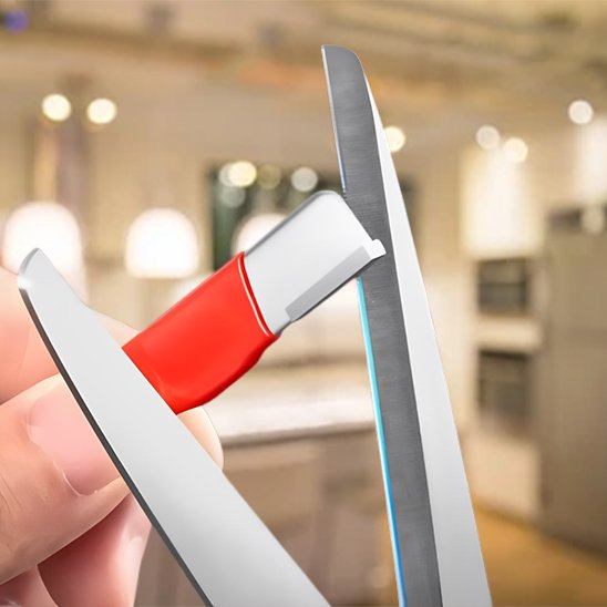 Aiguiseur de couteaux utilisé pour affûter des ciseaux