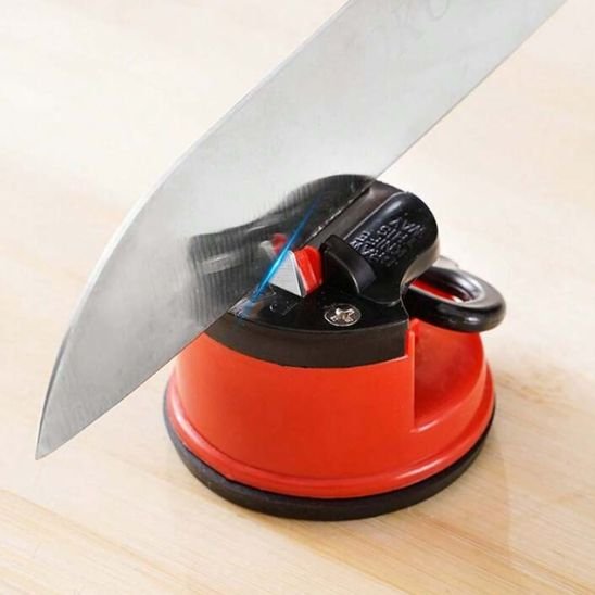 aiguiseur couteau rouge affûteur de couteaux pratique