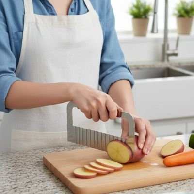 Coupe légumes lame ondulée pomme de terre