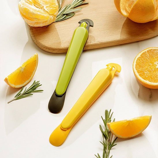 Eplucheur bicolore vert et jaune
