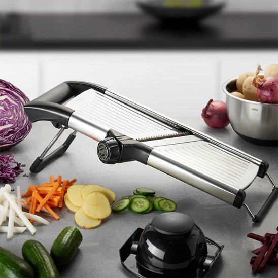 Mandoline cuisine en inox pour trancher des légumes