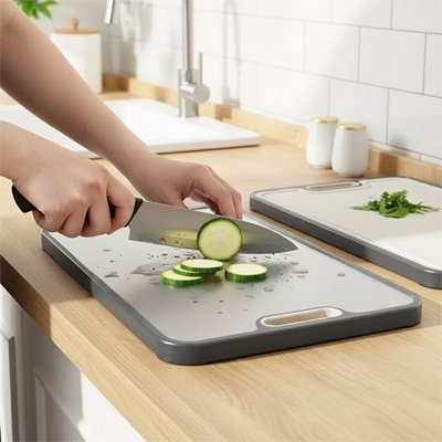 Planche à découper avec courgette